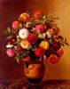 Still Life of Dahlias in a Vase